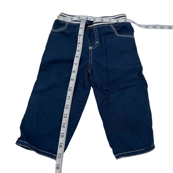 First Impressions Blue White Elastic Waistband Pants Size 24 Months - Picture 4 of 4